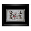 【取寄せ】 ディズニー Disney US公式商品 ミッキーマウス ミッキー ミニーマウス ミニー 絵 アート デラックスプリント 絵画 プリント インテリア フレーム付き 額付き [並行輸入品] Mickey and Minnie Mouse ''The Way to His Heart'' Framed Deluxe Print by Noah グ
