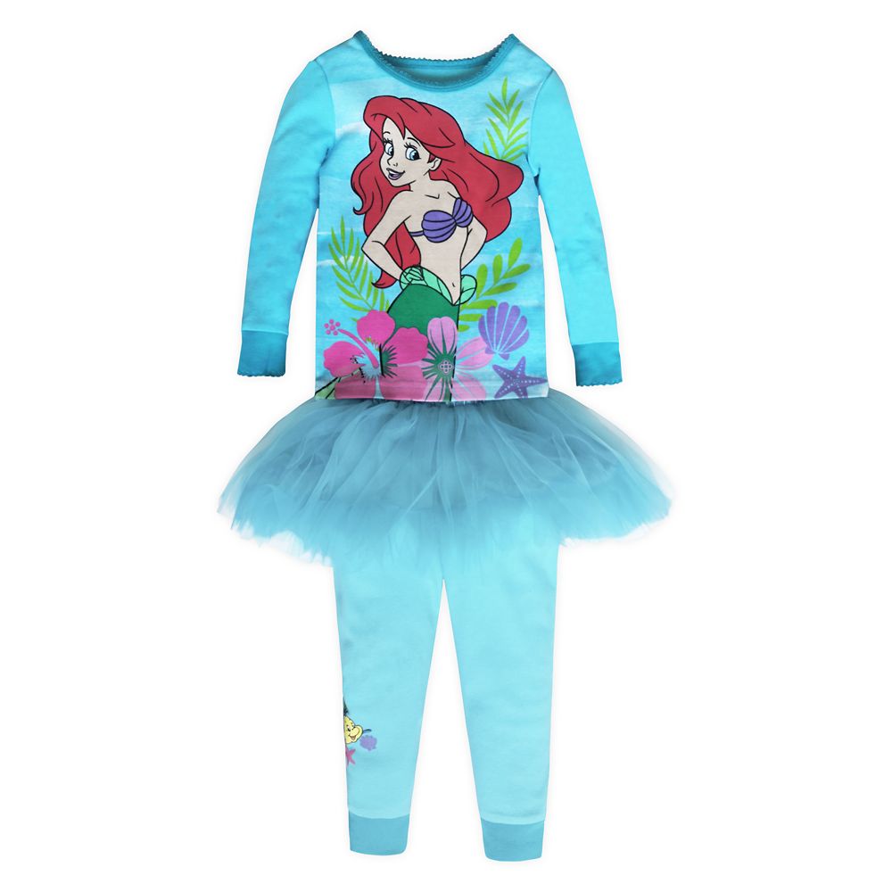 【あす楽】 ディズニー Disney US公式商品 リトルマーメイド アリエル Ariel プリンセス チュチュ スカート 服 パジャマ 寝巻き 部屋着 セット 女の子用 子供用 女の子 ガールズ 子供 [並行輸入品] PJ PALS and Tutu Set for Girls ? The Little Mermaid グッ