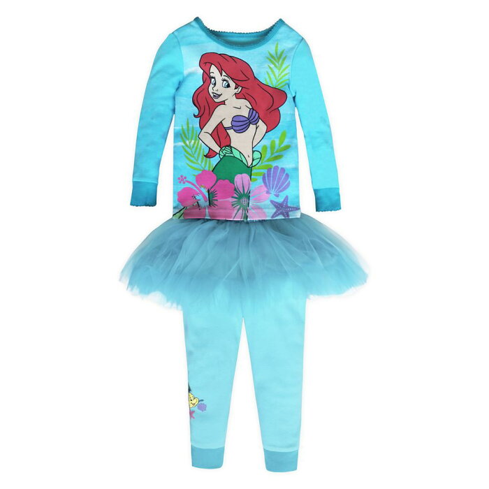 【1-2日以内に発送】 ディズニー Disney US公式商品 リトルマーメイド アリエル Ariel プリンセス チュチュ スカート 服 パジャマ 寝巻き 部屋着 セット 女の子用 子供用 女の子 ガールズ 子供 [並行輸入品] PJ PALS and Tutu Set for Girls ? The Little Mermaid グッ