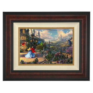 【取寄せ】 ディズニー Disney US公式商品 眠れる森の美女 オーロラ姫 プリンセス トーマスキンケード Thomas Kinkade 限定版 限定 キャンバス フレーム付き 額付き 絵画 アート インテリア 絵 飾り アートワーク [並行輸入品] 'Sleeping Beauty Dancing in the Enchant