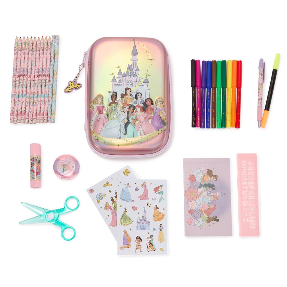 [주문] 디즈니 Disney US 공식 상품 프린세스 문구 세트 문방구 문구 [병행 수입품] Disney Princess Zip-Up Stationery Kit 굿즈 스토어 선물 선물 크리스마스 생일 인기