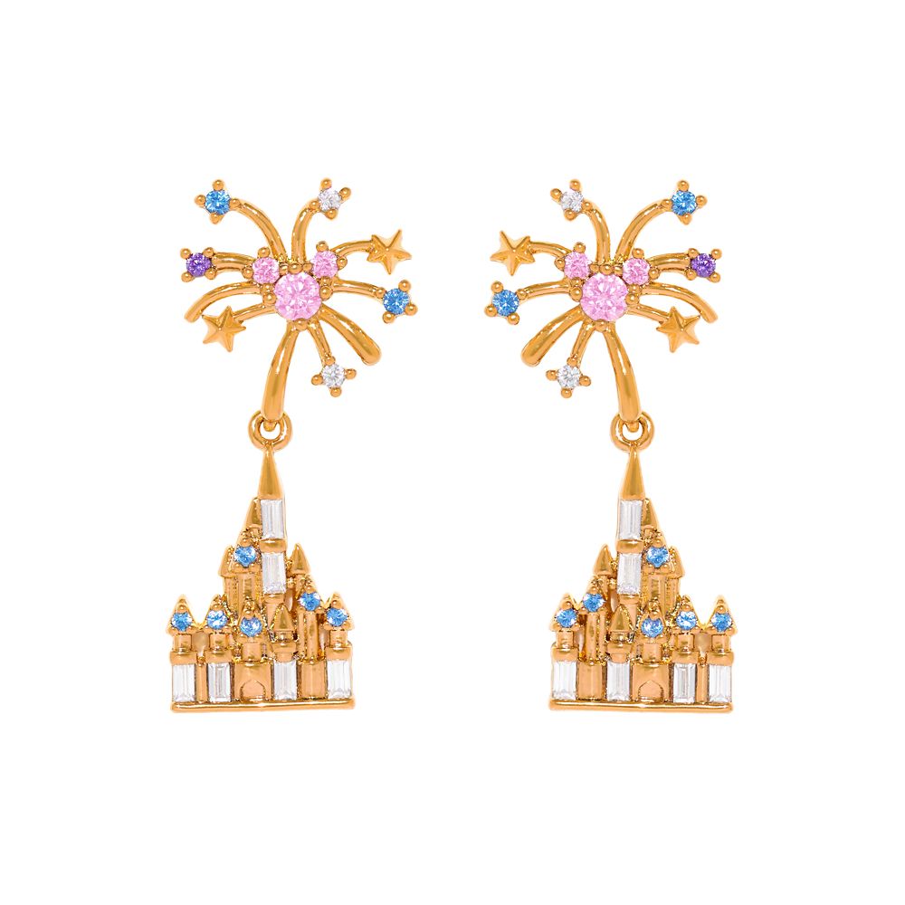 乐天商城 - 【取寄せ】 ディズニー Disney US公式商品 ファンタジーランド Fantasyland 女の子 ガールズ 子供 ピアス ジュエリー アクセサリー 城 キャッスル [並行輸入品] Fantasyland Castle Fireworks Dangle Earrings by Girls Crew グッズ ストア プレゼント ギフト クリスマ