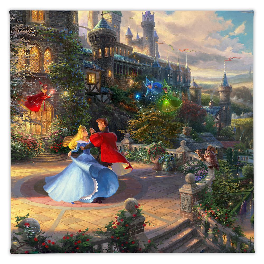 【取寄せ】 ディズニー Disney US公式商品 眠れる森の美女 オーロラ姫 プリンセス トーマスキンケード Thomas Kinkade キャンバス キャンバスアート 絵画 絵 アート インテリア 壁 装飾 デザイン 並行輸入品 039 Sleeping Beauty Dancing in the Enchanted Light 039 039 Gallery Wr