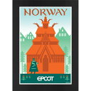  ディズニー Disney US公式商品 エプコット マットプリント アート 絵画 インテリア 装飾 紙製 厚紙  EPCOT Norway Pavilion Matted Print グッズ ストア プレゼント ギフト クリスマス 誕生日 人気