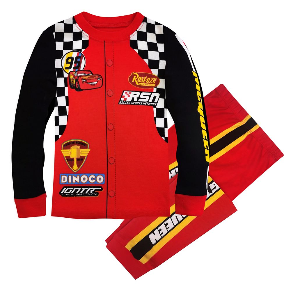 【あす楽】 ディズニー Disney US公式商品 カーズ Cars ライトニング マックイーン マックイン パジャマ 寝巻き 部屋着 服 コスチューム 衣装 ドレス コスプレ ハロウィン ハロウィーン 子供 キッズ 女の子 男の子 [並行輸入品] Lightning McQueen Pit Crew Costume PJのサムネイル