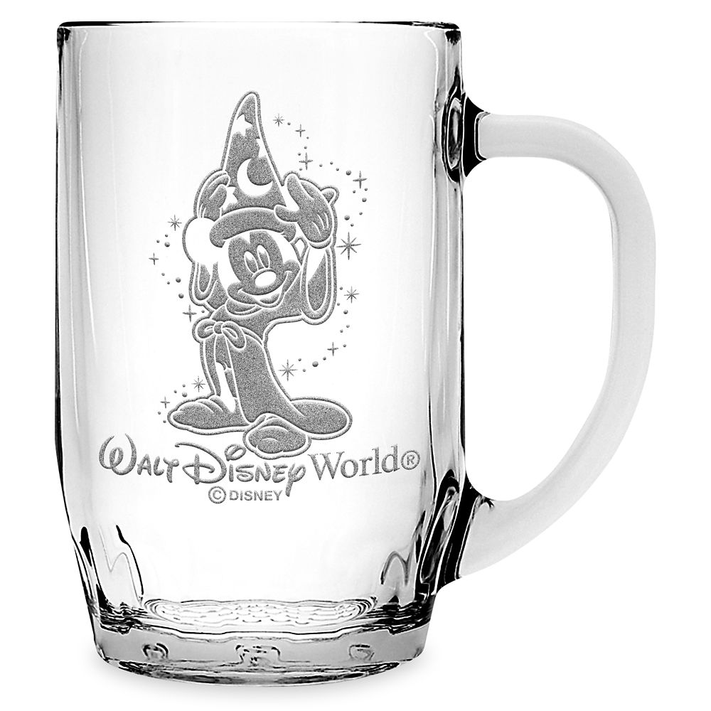 【取寄せ】 ディズニー Disney US公式商品 ミッキーマウス ミッキー アリバスブラザーズ 名入れ無料 文字入れ マグカップ マグ コップ カップ 食器 グラス ガラス 約577ml 魔法使い ソーサラー [並行輸入品] Sorcerer Mickey Mouse Glass Mug by Arribas Large Personalized