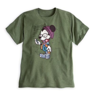 【1-2日以内に発送】ディズニー Disney US公式商品 ミッキーマウス Tシャツ 洋服 トップス 大人用 ヒップスター [並行輸入品] Mickey Mouse ''Happiest Hipster on Earth'' Tee for Adults