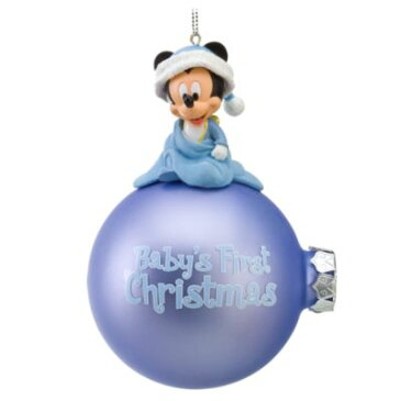 【1-2日以内に発送】ディズニー Disney US公式商品 ミッキーマウス オーナメント クリスマスツリー 飾り デコレーション クリスマス[並行輸入品] Baby's First Christmas Mickey Mouse Ornament