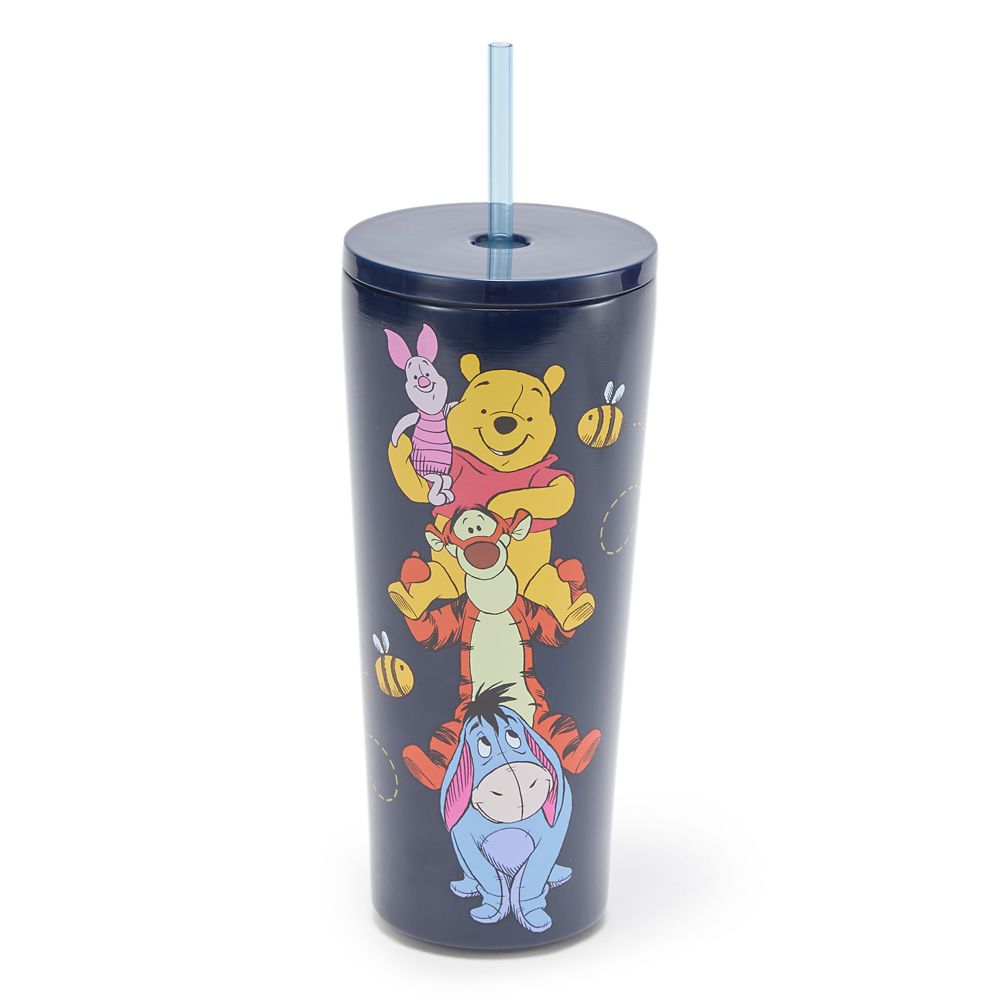Rakuten - 【取寄せ】 ディズニー Disney US公式商品 くまのプーさん ぷーさん プーさん pooh タンブラー カップ 水筒 コップ 食器 ストロー ストロー付き ステンレス製 [並行輸入品] Winnie the Pooh and Pals 22 oz. Stainless Steel Travel Tumbler with Straw プレゼント ギフト