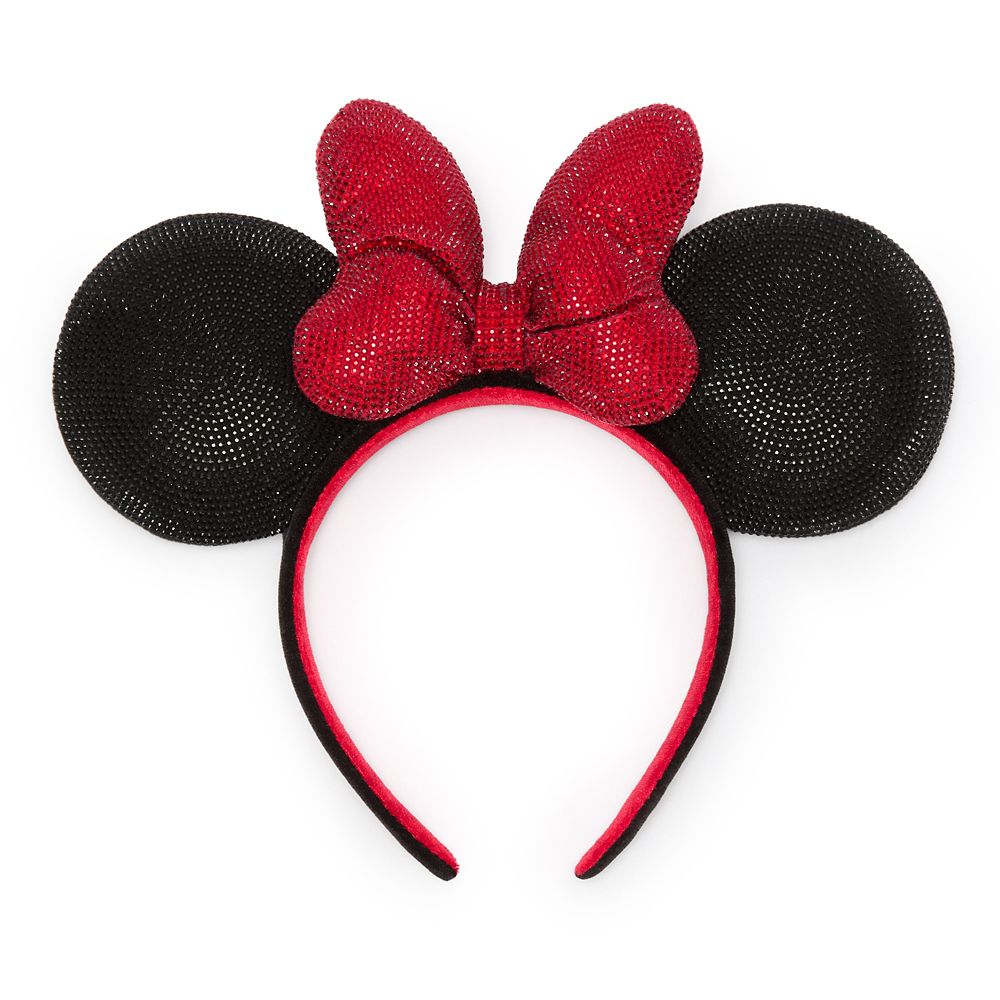 乐天商城 - 【取寄せ】 ディズニー Disney US公式商品 ミニーマウス ミニー ヘッドバンド ヘアアクセサリー イヤーヘッドバンド アクセサリー バンド スパンコール [並行輸入品] Minnie Mouse Sequined Ear Headband ? Black and Red プレゼント ギフト クリスマス 誕生日 人気