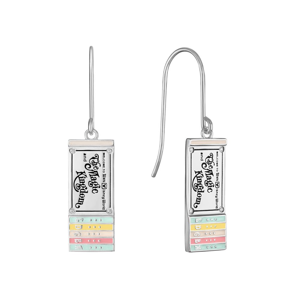  ディズニー Disney US公式商品 ウォルトディズニーワールド ウォルトディズニー ピアス ジュエリー アクセサリー 本 洋書 英語 チケット レベッカフック  Walt Disney World Ticket Book Earrings by Rebecca Hook グッズ ストア プレゼント ギ