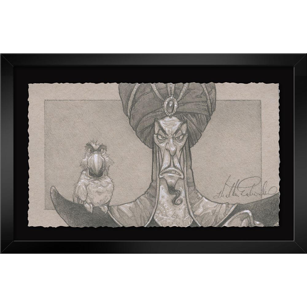 樂天商城 - 【取寄せ】 ディズニー Disney US公式商品 アラジン ジャスミン プリンセス ジャファー 限定版 サイン 標識 標示 限定 フレーム付き 額付き アート プリント 絵画 絵 [並行輸入品] Jafar ''Try Me'' Framed Print by Heather Edwards ? Aladdin ? Signed Limited Edition