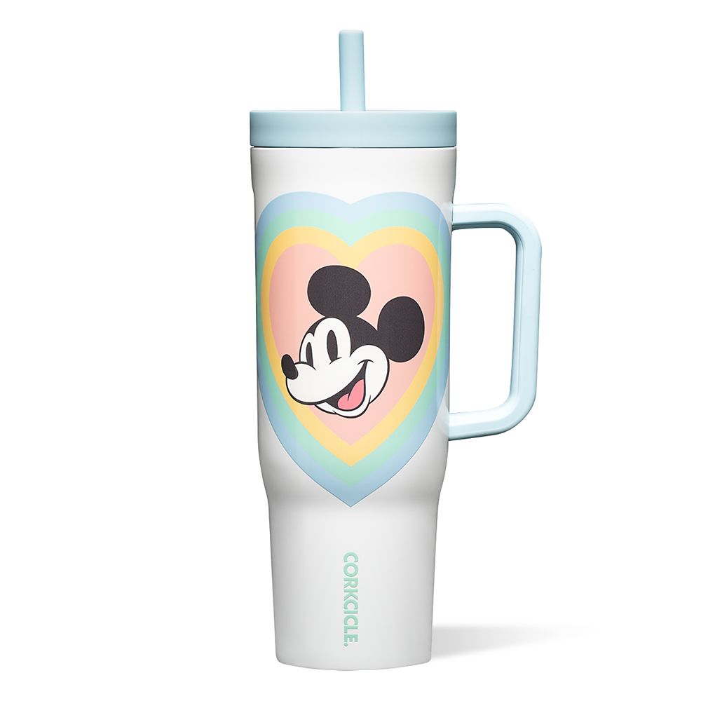 Rakuten - 【取寄せ】 ディズニー Disney US公式商品 ミッキーマウス ミッキー ストロー カップ コップ 食器 おもちゃ 玩具 ストロー付き ステンレス製 コークシクル タンブラー [並行輸入品] Mickey Mouse Stainless Steel 40 oz. Cruiser Cup with Straw by Corkcicle