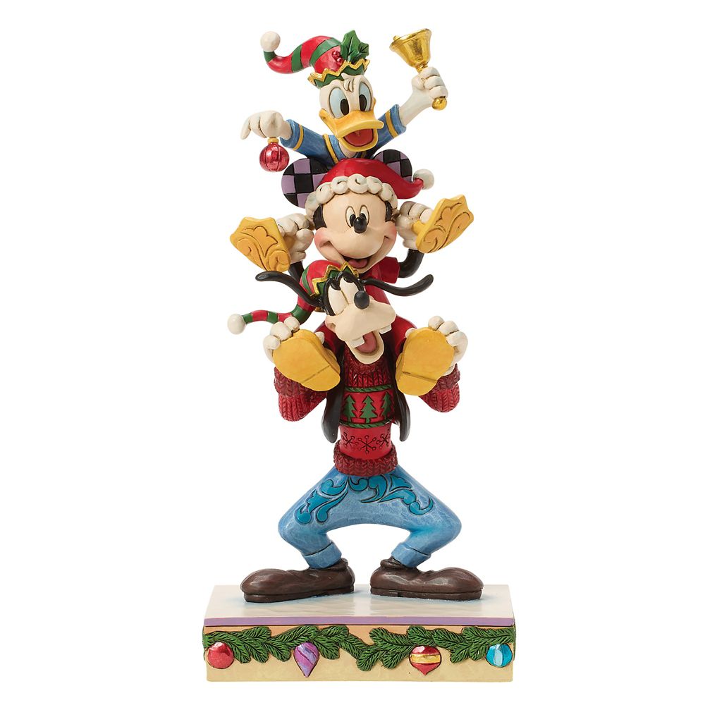 乐天商城 - 【取寄せ】 ディズニー Disney US公式商品 ミッキーマウス ミッキー 置物 フィギュア ジムショア 人形 おもちゃ [並行輸入品] Mickey Mouse and Friends ''A Holiday Pile Up'' Figure by Jim Shore グッズ ストア プレゼント ギフト クリスマス 誕生日 人気