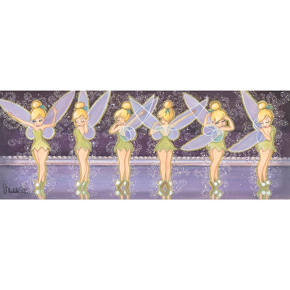  ディズニー Disney US公式商品 ティンカーベル ピーターパン 限定版 限定 60cm 22.5cm キャンバス  Tinker Bell ''Tink Twist'' Canvas Artwork by Michelle St.Laurent ? Peter Pan ? 9'' x 24'' ? Limited Edition グッズ ストア プレゼン