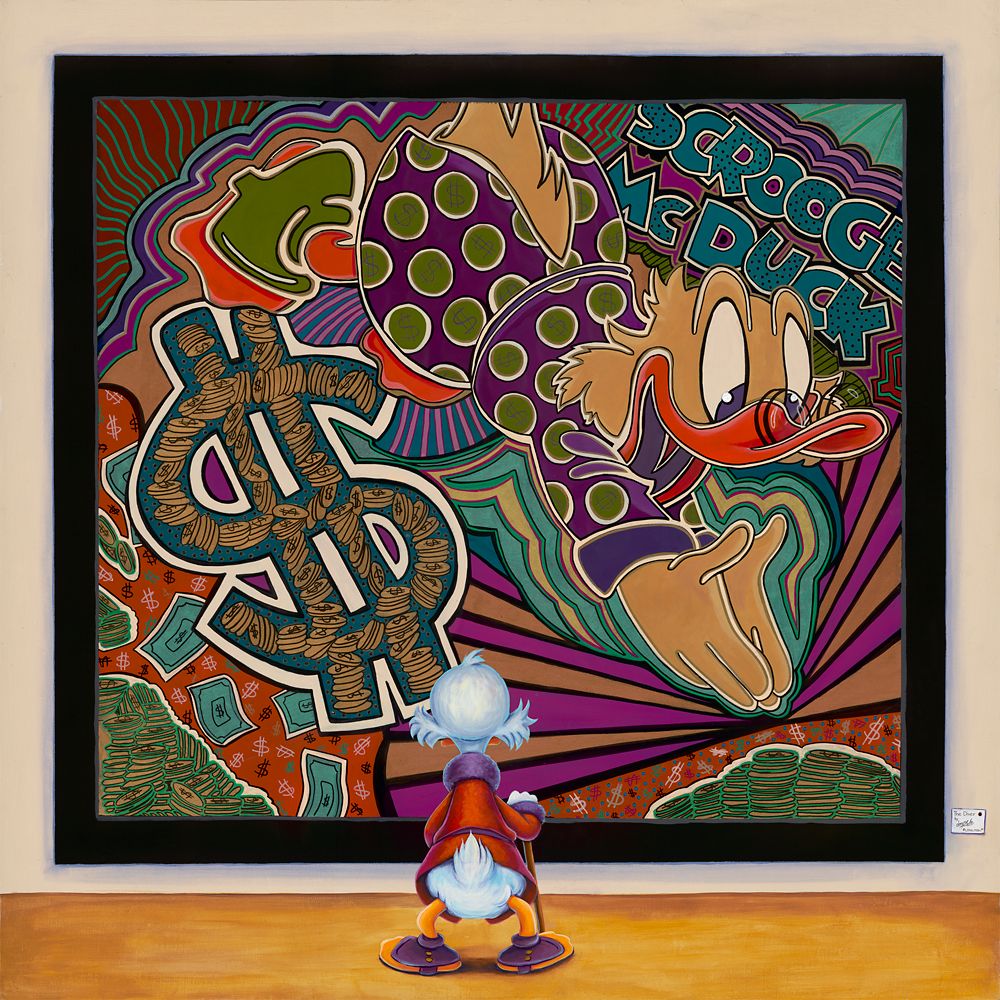  ディズニー Disney US公式商品 スクルージ マクダック 限定版 限定 キャンバス キャンバスアート 絵画 絵 アート インテリア 壁 装飾 デザイン  Scrooge McDuck ''The Art Investment'' Gallery Wrapped Canvas by Denyse Klette ? Limited Edi