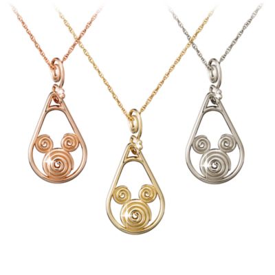 【取寄せ】ディズニー Disney US公式商品 ミッキーマウス ネックレス ジュエリー アクセサリー 14金 ゴールド [並行輸入品] Mickey Mouse Gold Coiled Necklace - 14K