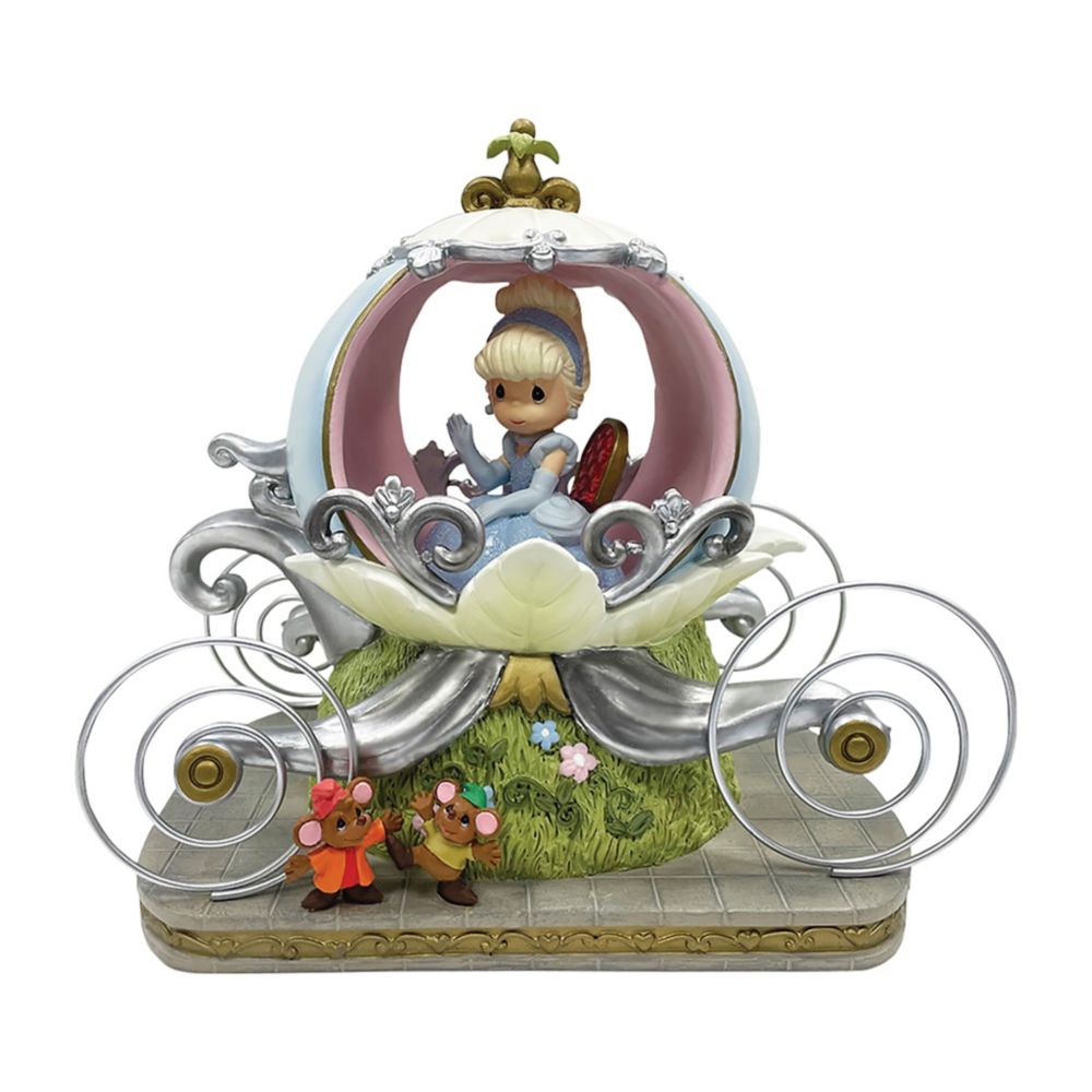 乐天商城 - 【取寄せ】 ディズニー Disney US公式商品 シンデレラ プリンセス プレシャスモーメント 置物 フィギュア 人形 光る ライトアップ おもちゃ 馬車 コーチ ミュージカル [並行輸入品] Cinderella Coach ''An Enchanted Evening Awaits'' Light-Up Musical Figure by Preci