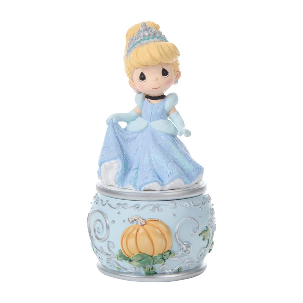 乐天商城 - 【取寄せ】 ディズニー Disney US公式商品 シンデレラ プリンセス ドリーム プレシャスモーメント 置物 フィギュア 人形 小物入れ 箱 ボックス 容器 小箱 トリンケット ポット ジャー 食器 [並行輸入品] Cinderella ''May All Your Dreams Come True'' Trinket Box by P