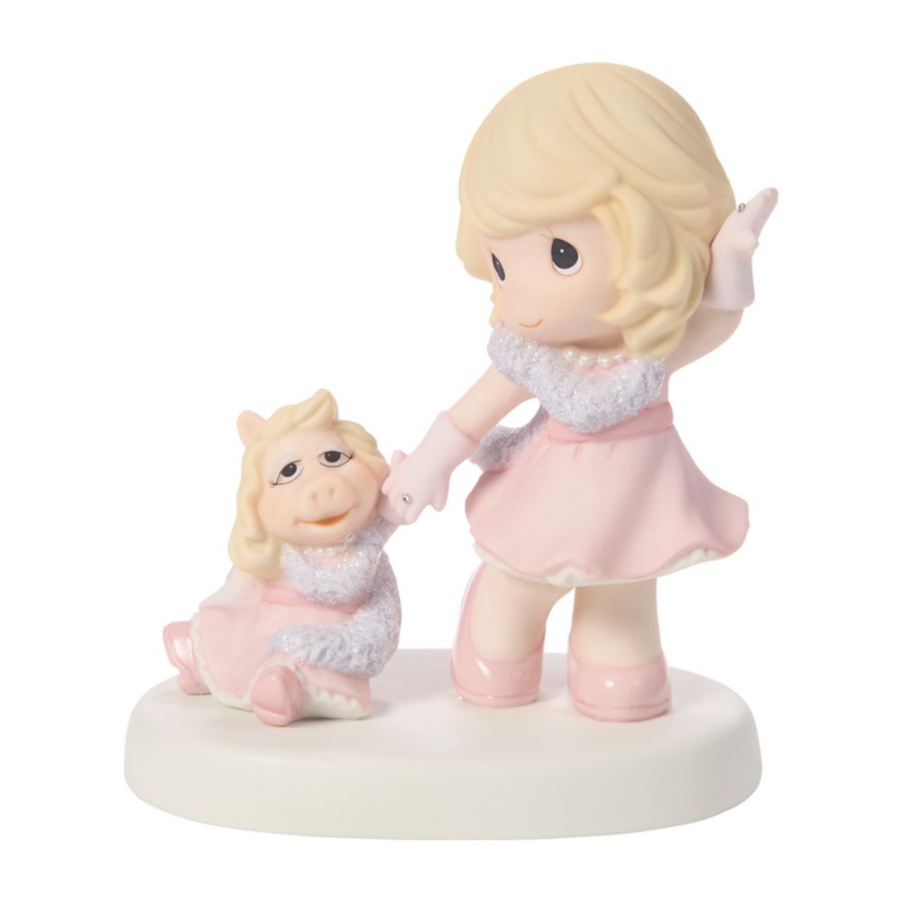 乐天商城 - 【取寄せ】 ディズニー Disney US公式商品 マペットショー Muppet ミスピギー マペット 女の子 ガールズ 子供 プレシャスモーメント 置物 フィギュア 人形 おもちゃ [並行輸入品] Miss Piggy and Girl ''Our Friendship is Fabulous'' Figure by Precious Moments ? Th
