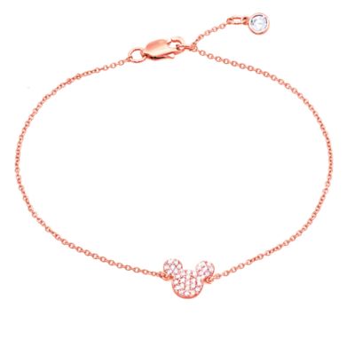 ディズニー Disney US公式商品 ミッキーマウス ブレスレット ジュエリー アクセササリー ローズ ゴールド  Mickey Mouse Icon Bracelet by Crislu - Rose Gold