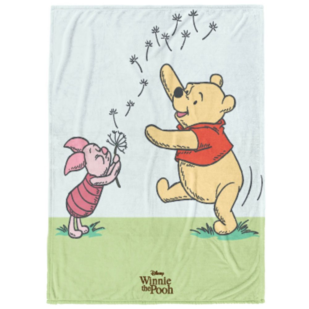 乐天商城 - 【取寄せ】 ディズニー Disney US公式商品 くまのプーさん ぷーさん プーさん pooh ピグレット スロー 毛布 掛け布団 ブランケット タオル [並行輸入品] Winnie the Pooh and Piglet Plush Throw Blanket グッズ ストア プレゼント ギフト クリスマス 誕生日 人気
