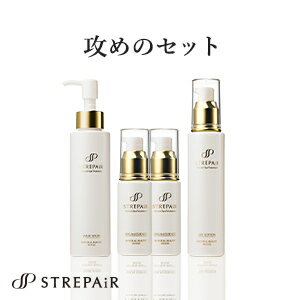 ストレピア ストレピア攻めのセット マスクウォッシュ110g 1本＋薬用美白ゲルローション60mL 1本＋セラムエッセンス30mL 2本 セット ｜..