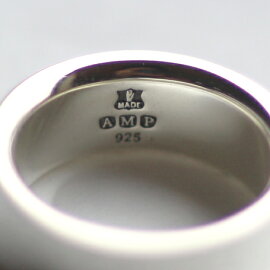 AMPJAPANフラットシルバーダイアモンドリング『FlatSilverDiamondRG』メンズレディースHYJK-210/アンプジャパン人気ブランドアクセサリーシンプル指輪銀日本製ペアプレゼントラッピングクリスマスXmasバースデー誕生日