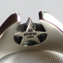 AMPJAPANラッキーチャームリング『HorseshoeStarRG』メンズレディース17号HYJK-241/アンプジャパン人気ブランドアクセサリーホースシュー蹄鉄馬蹄スター星指輪シルバー銀日本製プレゼントラッピングクリスマスXmasバースデー誕生日