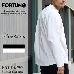 トゥモローランド 服（メンズ） FORTUNA フォルトゥナ オム コクーン型ポンチカットソー fhlt-0097 / Ponti Cocoon LongTee メンズ M～Lサイズ ホワイト ブラック トップス スリーシーズン 長袖 Tシャツ カットソー 高級 サラサラ ツヤ 大人 春 長袖 お洒落 無地 ブランド トゥモローランド