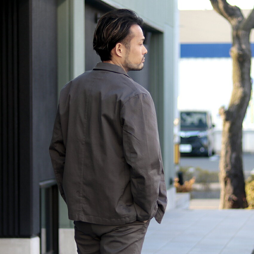 Johnbull ジョンブル アウトラストチノテーラードジャケット JM231L11 / メンズ S-Lサイズ ブラック チャコールグレー ベージュ ジョンブル セットアップ ウォッシャブル 伸びる ストレッチ チノラペルジャケット 洗える 私服 仕事用 シンプル 大人 入学式 七五三