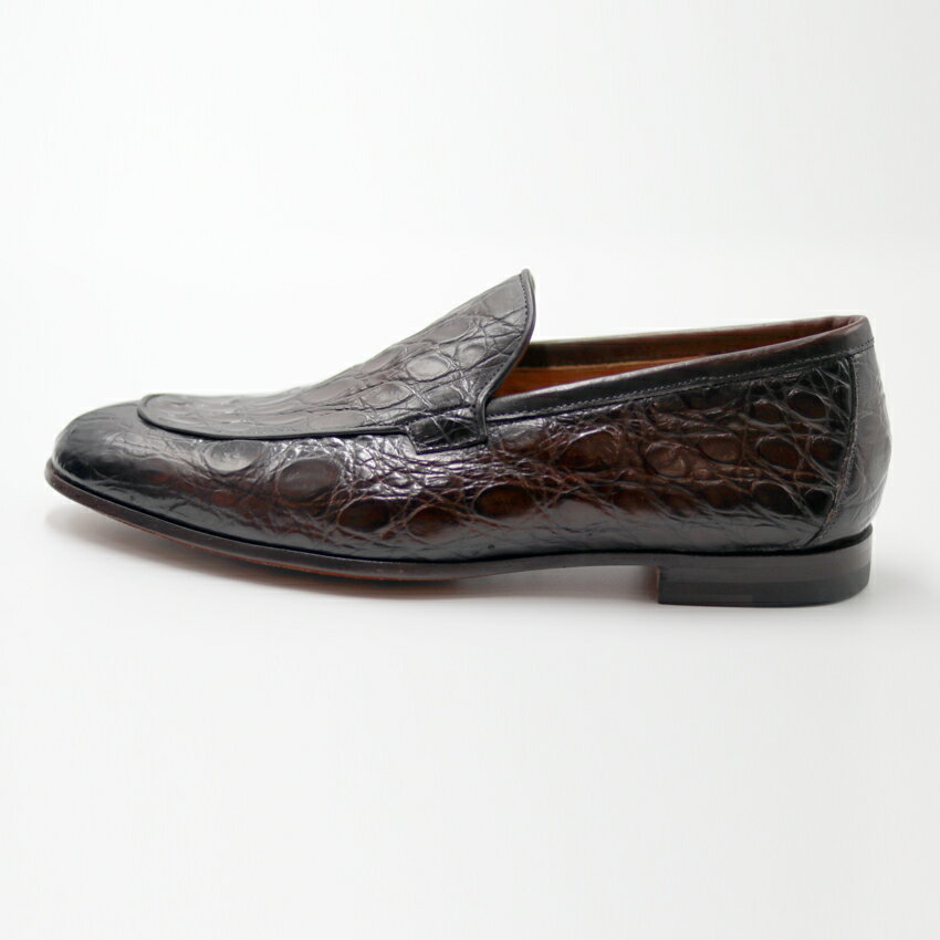 【訳あり・セール価格】MAGNANNI クロコダイルレザーローファー ブラウン 38サイズ ( 24.0 ~ 24.5cm ) / メンズ ドレスシューズ ビジネス スーツ 革靴 仕事用 フォーマル 茶 内羽根 レザーソール スペイン ダークブランド 高級 大人 上品 エレガント 結婚式 入学式 成人式 benbe-10008838 ベンシュナ メンズアパレル&雑貨 サンプル画像3