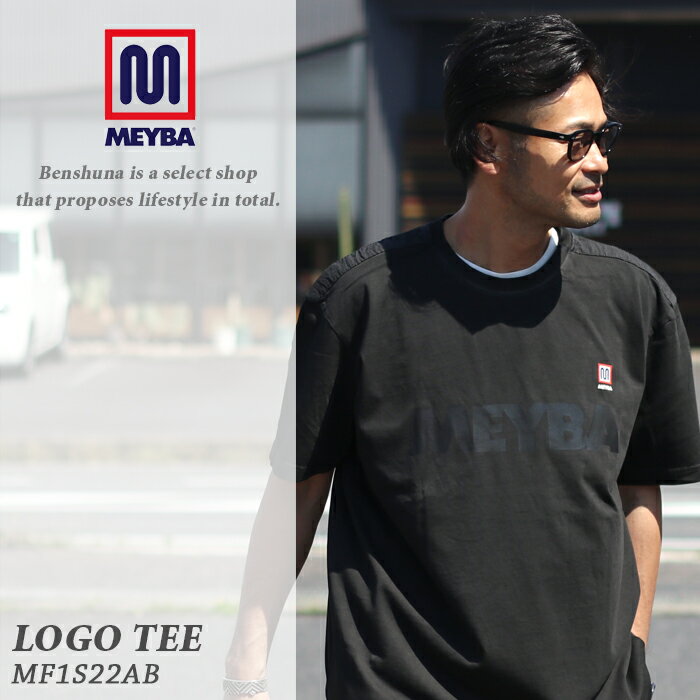 乐天商城 - MEYBA メイバ ワッペン ロゴTシャツ MF1S22AB COLD DYE TEE ブラック XS-2XL ユニセックス ロゴT ヴィンテージ風 ウォッシュ加工 スポーティー レトロ 海外 ブランド スペイン サッカー フットサル スポーツ ストリート スポーツウェア