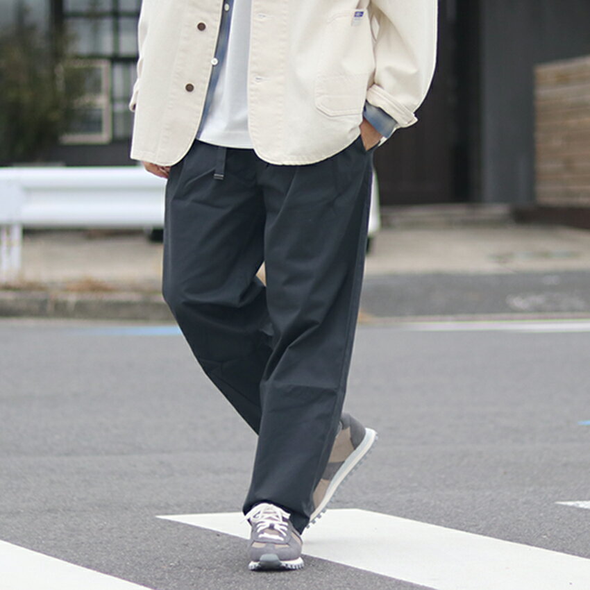 Elfino エルフィーノ ベルト付き テーパードタックチノ EL-251 5色 オフ カーキ ブラック ワイトチノ タックパンツ 綿 テーパード 2タック シンプル ウエストゴム タックワイドパンツ ワイドパンツ 大人 メンズ ベルト付き 40代 50代 ピーチ起毛 - Image 3