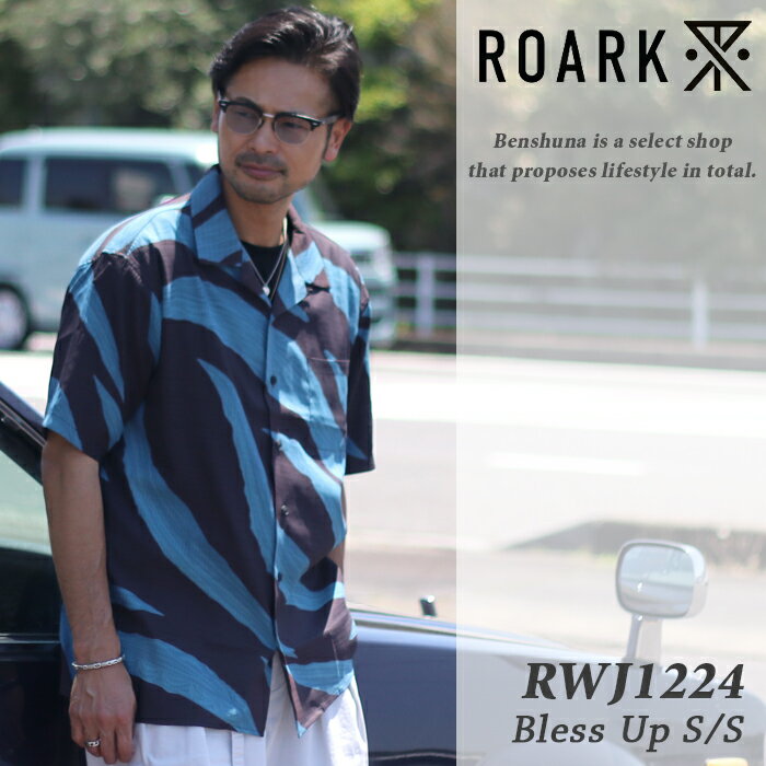 Rakuten - ROARK ロアーク テック リーフモチーフ総柄シャツ RWJ1224 ブラック 2026春夏新作 