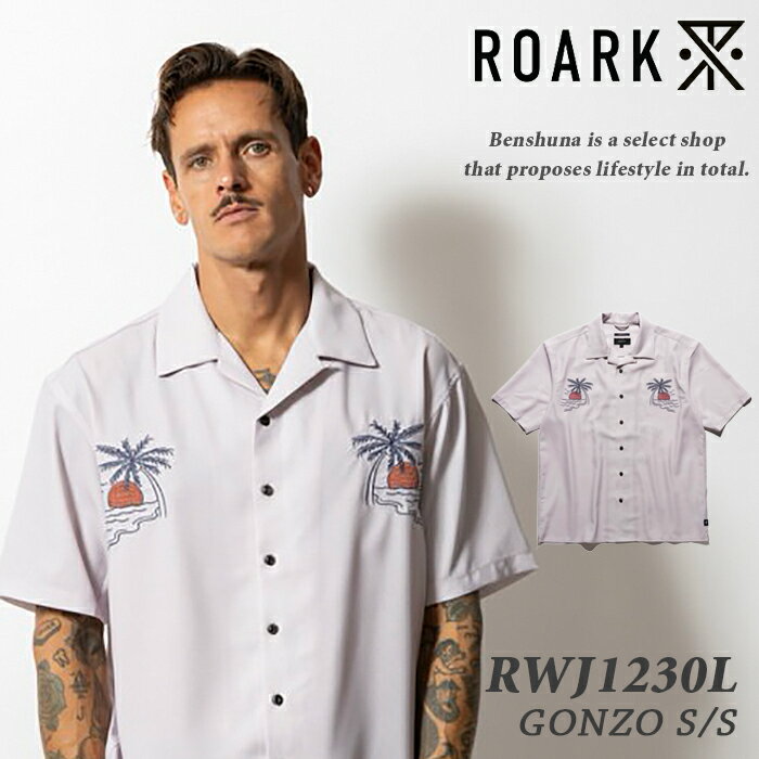 乐天商城 - ROARK ロアーク 10周年記念モデル ヤシの木モチーフ 刺繍シャツ RWJ1230L DUSTY LILAC 2026春夏新作 