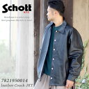 Schott ショット シープレザーコーチジャケット 782-3950081 (09) ブラック SHEEP COACH JACKET / コーチジャケット レザージャケット ..