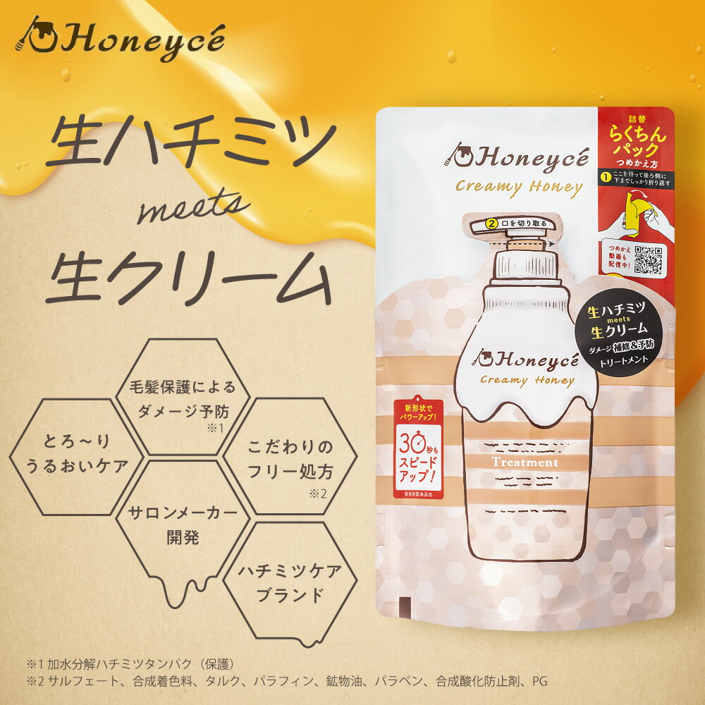 クリーミーハニー トリートメント / 詰替え / 400ml / ほめられハニーの香り