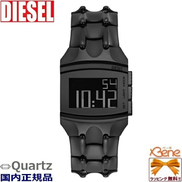 ディーゼル 腕時計（レディース） DIESEL/ディーゼル CROCO DIGI/クロコ ディジ メンズ レディース クオーツ 角型 デジタル ステンレス 5気圧防水 ブラック DZ2156