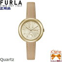 FURLA/フルラ COSY/コジ― レディースクオーツウォッチ ステンレスケース 丸型 日常生活用防水 ステンレス ゴールド×ベージュ スモールセコンド イタ...