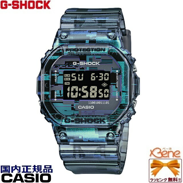 新品　正規品'22-6 CASIO G-SHOCK/ カシオ ジーショック Digital Glitch Series 反転液晶 メンズクオーツ スクエアデジタル 20気圧防水 ストップウオッチ ブルー×グリーン×パープル 偏光インク DW-5600NN-1JF