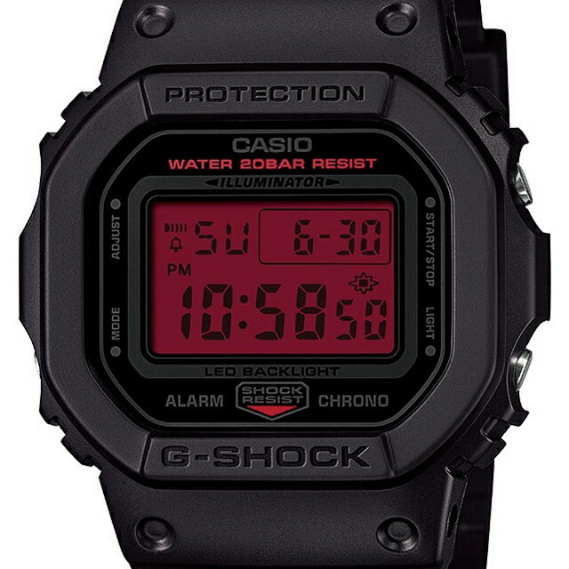 ’25-5 新品正規品 CASIO G-SHOCK BLACK AND BOLD　RED メンズクオーツ スクエアデジタル ストップウオッチ タイマー 20気圧防水 カレンダー ブラック×レッド DW-5600BBR-1JF[3525]