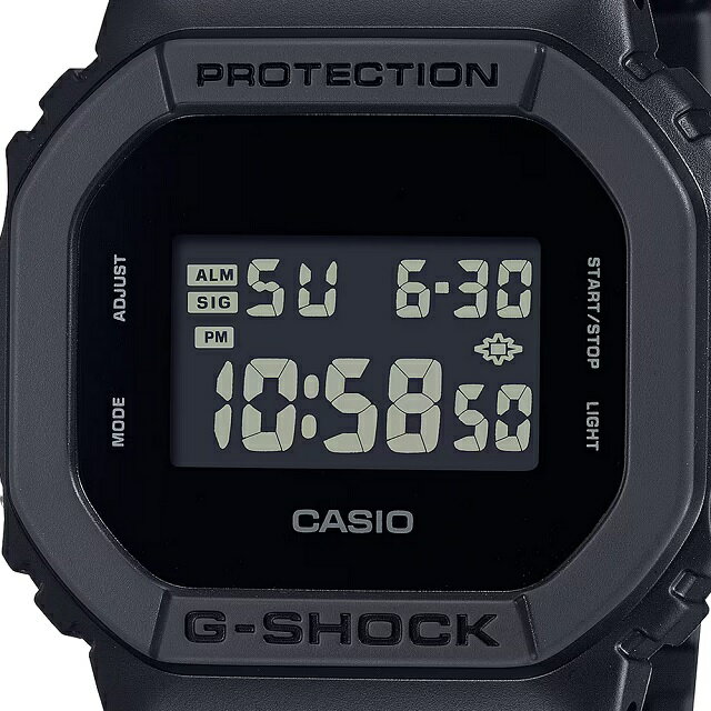 '23-12 正規新品 スクエア/角型 反転デジタル CASIO G-SHOCK ORIGIN/カシオ ジーショック オリジン クオーツウォッチ/電池式腕時計 電池寿命:約5年 ストップウォッチ タイマー アラーム 20気圧防水 LEDバックライト オールブラック DW-5600UBB-1JF