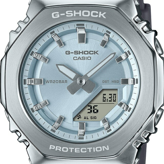 '24-8ミッドサイズ メタルカバー 八角 アナデジ CASIO G-SHOCK WOMAN/カシオ ジーショックウーマン オクタゴン クオーツ ワールドタイム ブルー:GM-S2110-2AJF グリーン:GM-S2110-3AJF ピンク:GM-S2110-4AJF