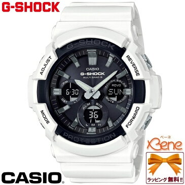 【正規品・日本全国送料無料!!】CASIO/カシオ G-SHOCK/ジーショック BIG CASE/ビッグケース BASIC/ベーシック メンズタフソーラー電波ウォッチ 20気圧防水 マルチバンド6 ワールドタイム ホワイト×ブラック/白×黒 GAW-100B-7AJF