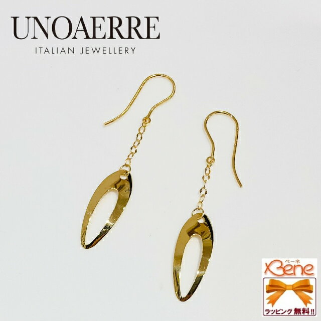 乐天商城 - ポイント5倍【新品・ラッピング無料♪】 UNOAERRE ウノアエレ K18 750 イエローゴールド フックピアス