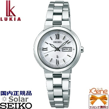 [新品!正規品/日本全国送料無料]SEIKO LUKIA/ルキア コンフォテックス レディースソーラーウォッチ 10気圧防水 ステンレス サファイアガラス 耐磁 丸型 日付,曜日表示 らくらくアジャスト シルバー ローマ数字×バーインデックス SSVN029[Cal:V138]