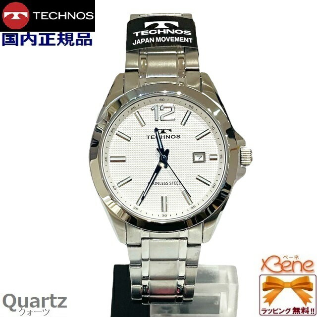 新品・正規品 TECHNOS/テクノス メンズクオーツ アナログ ステンレス カレンダー 日付 ミネラルガラス ..