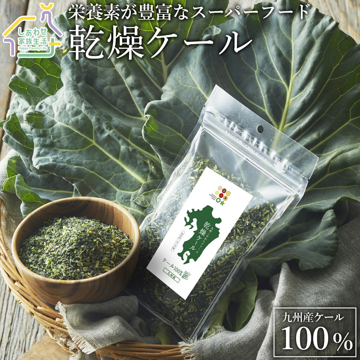 乾燥ケール（100g）九州産ケール100% 乾燥野菜 無添加 送料無料 料理にトッピング 九州こだわりファーム 1