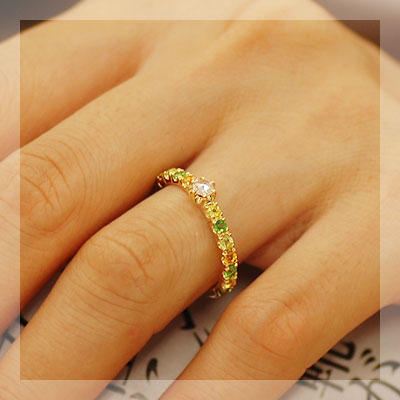 ローズカットダイヤモンド マルチカラーリング「...の紹介画像2